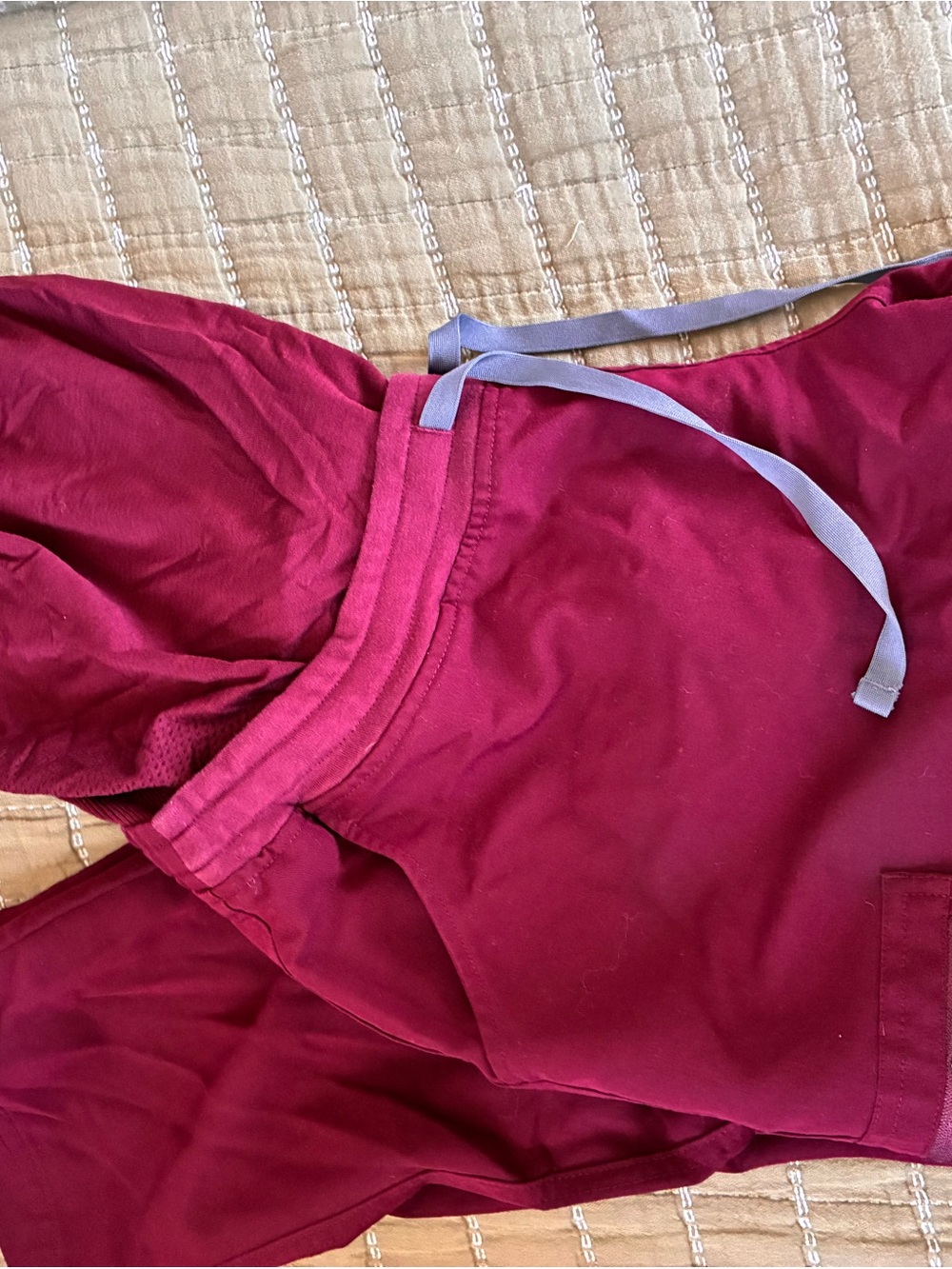 Figs Women's Burgundy maternity scrub pants